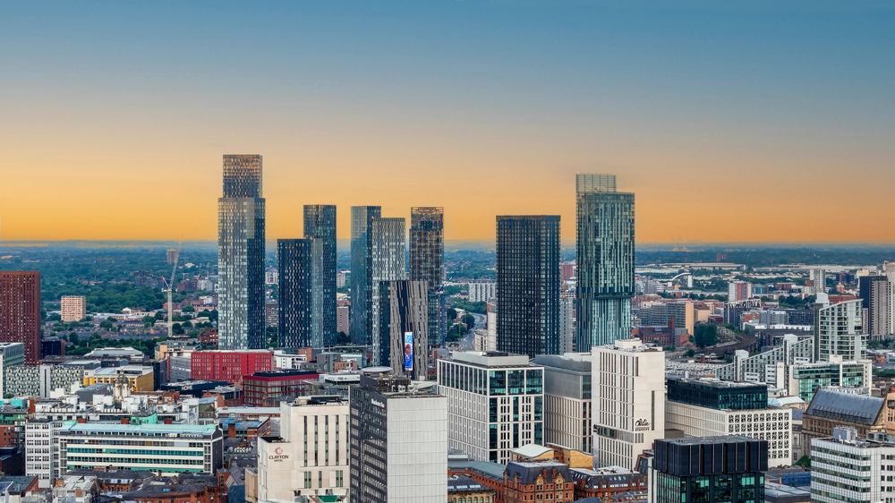 Manchester city centre skyline